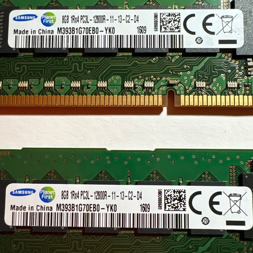 Samsung 32GB DDR3L ECC Registered Server RAM PC3L-12800R new, 4x8GB