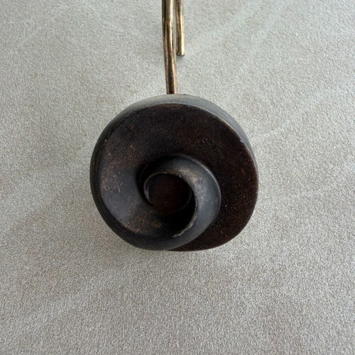Vintage bronze spiral shower curtain hooks set of 12, like new