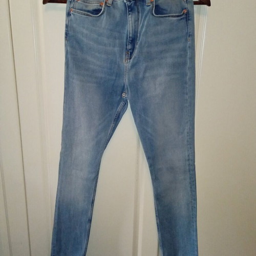 Zara women's blue high-rise skinny jean like new, size 38