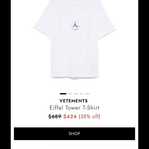 Vetements T-shirt new, size M, white