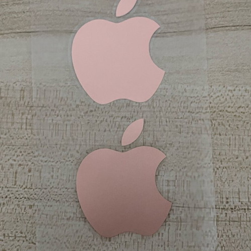 Apple stickers pink gold, new, collectible