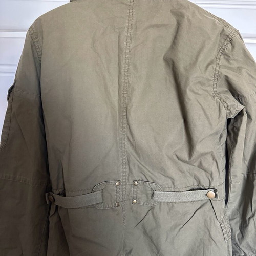Jacket thin khaki used with zipper and buttons