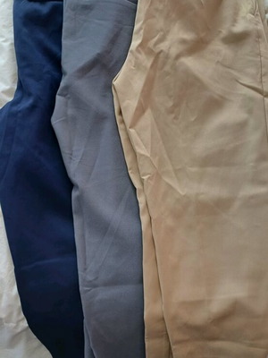 3 Cigarette pants M blue, gray, beige new