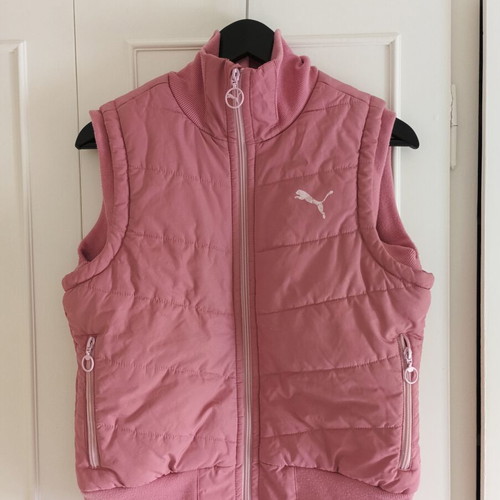 Vintage Puma sleeveless puffer vest, pink