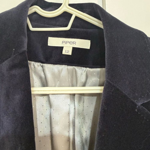 Women's velvet jacket like new, dark blue, size S