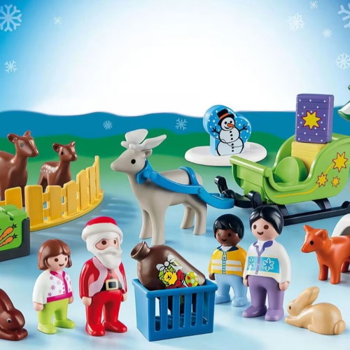 Playmobil 1-2-3 Christmas Calendar 9391 like new, Christmas in the Forest