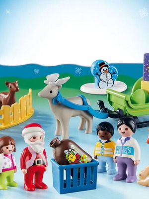 Playmobil 1-2-3 Christmas Calendar 9391 like new, Christmas in the Forest