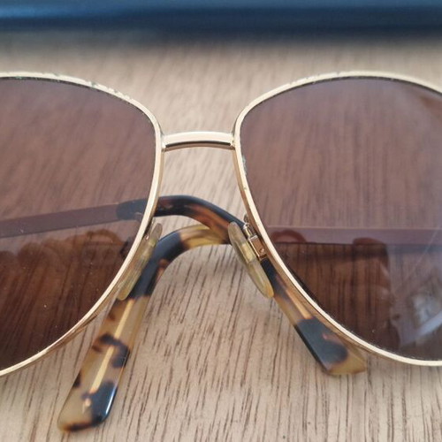 Ralph Lauren RL7001 sunglasses used, brown gradient lenses, gold frame