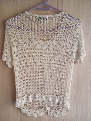 Ζακετάκι Unique by Nature λευκό πλεκτό μέγεθος L σαν καινούργιο