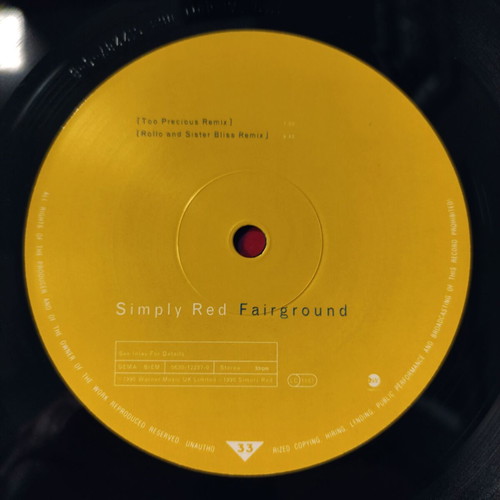 Simply Red Fairground The Remixes 12" vinyl maxi single used, electronic