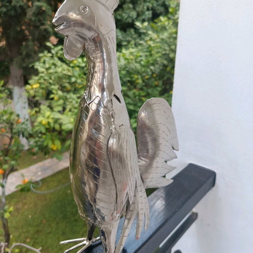 Handmade alpaca rooster like new, ornate decorative