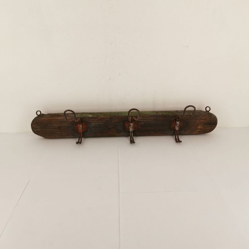 Wooden cafe coat rack used, 1930s vintage