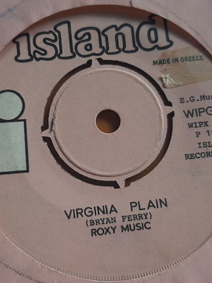 Roxy Music Virginia Plain / The Numberer 7" single used, authentic Greek edition