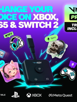 Voicemod Key V2 хардуерен voice changer за PS5, Xbox, Switch