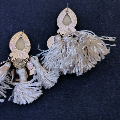 Boho earrings white new