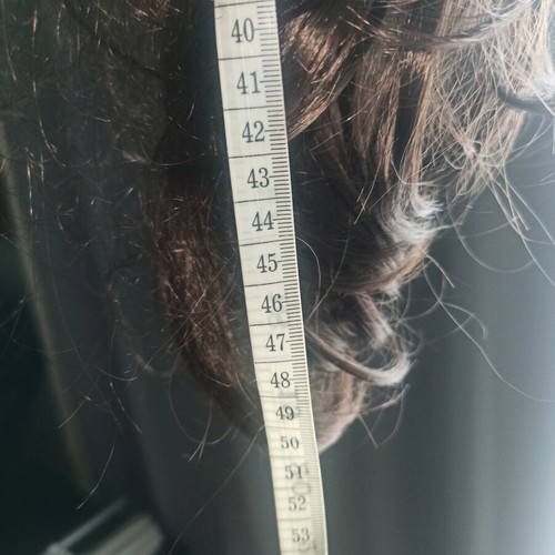 Ponytail clip with synthetic hair like new, brown color