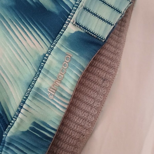 Adidas sports bra used, blue and turquoise, size S