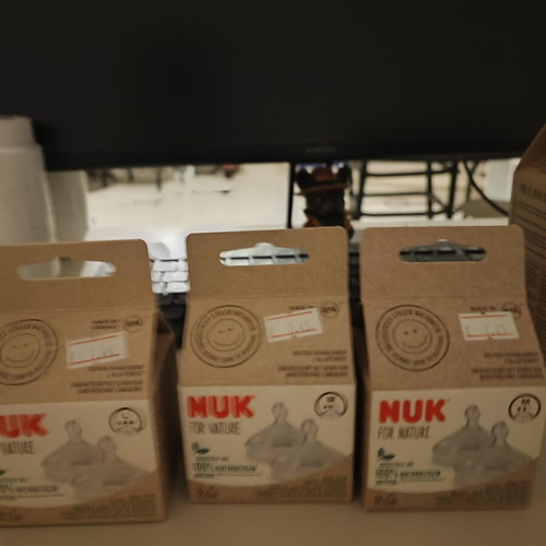 Nuk nipples new, 3 packs 2 medium 1 large sealed