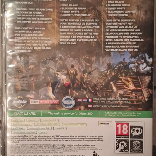 Dead Island GOTY Edition Xbox 360 game like new
