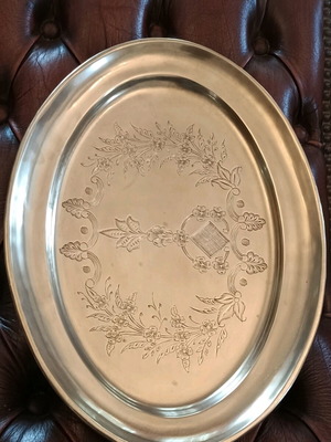 Antique oval Indian serving tray like new