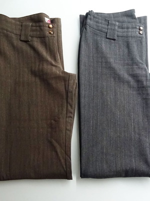 Pants two pieces like new, grey and brown, size S