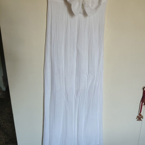 Lynne Maxi Dress white cotton like new, size M