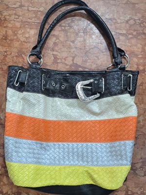 Shoulder bag new, multicolor leatherette