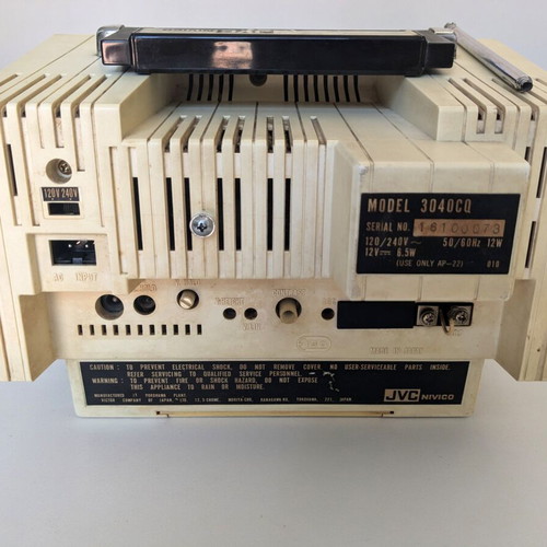 JVC NIVICO portable TV used, 5-inch screen, 1979