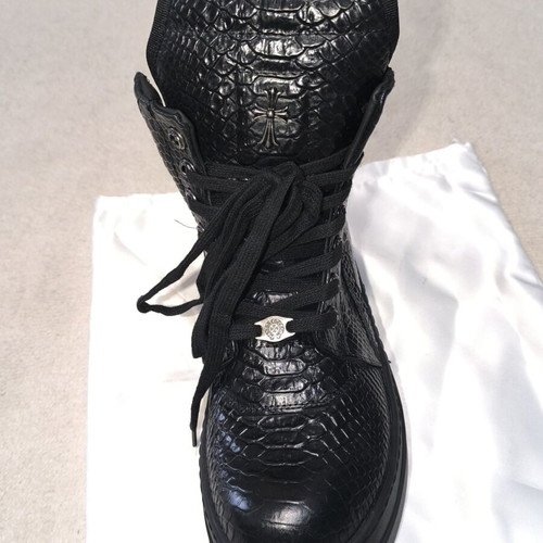 Rick Owens Geobasket Python shoes used, Chrome Hearts collaboration