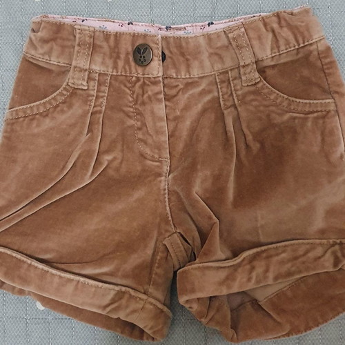 DP...am velvet brown zip culotte 98% cotton used for 4 years old