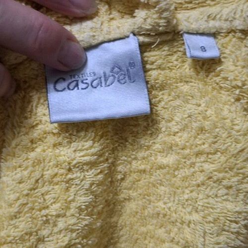 Casabel girls bathrobe used, two-tone with belt size 8