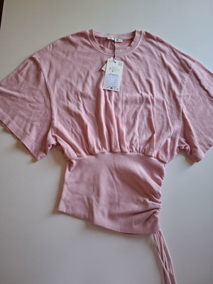 Zara cotton blouse S size, new, candy pink
