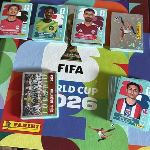Panini WC 2026 sticker album with 281 stickers and Adrenalyn XL & Prizm cards
