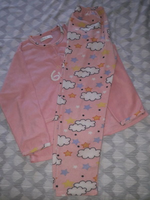 Fleece pajamas women and kids like new, warm