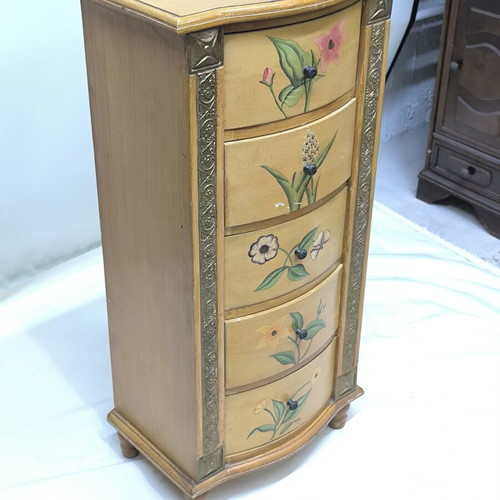 Handpainted Wooden Dresser Jewelry Box Studio Art kk like new