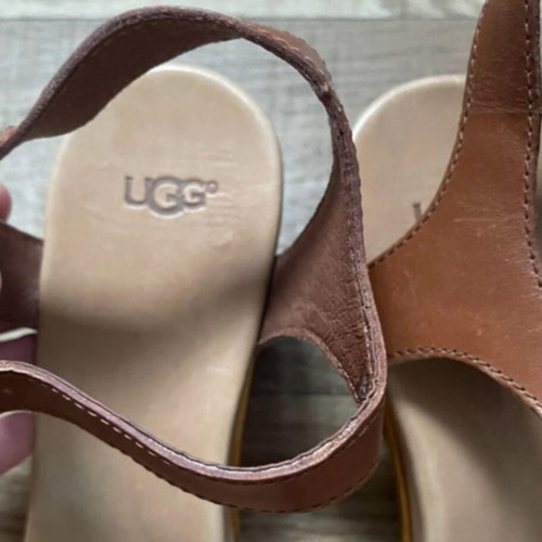 Ugg Australia leather sandals like new, wooden sole, size 39