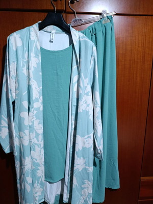 Set blouse and pants like new, new collection, turquoise