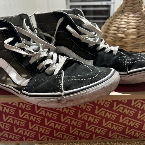 Vans of the World high sneakers used, size 46, black and brown