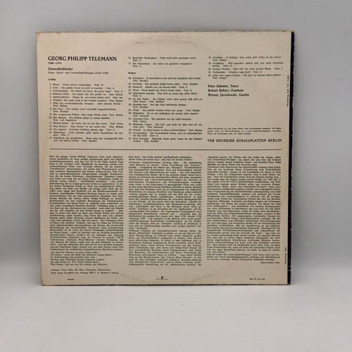 Generalbaßlieder by Georg Philipp Telemann used vinyl
