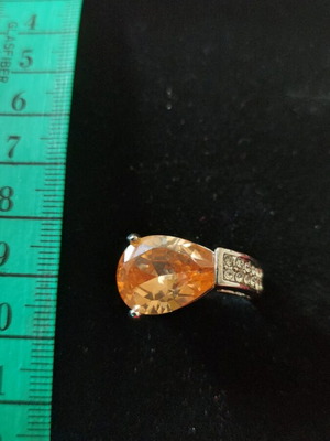 Rings like new with crystal stones, zircon and enamel details