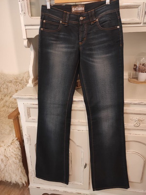 Galliano slim low-rise jeans like new, dark blue