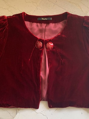 Ballet jacket like new, red bolero