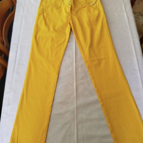 Women's summer pants like new, yellow, size S