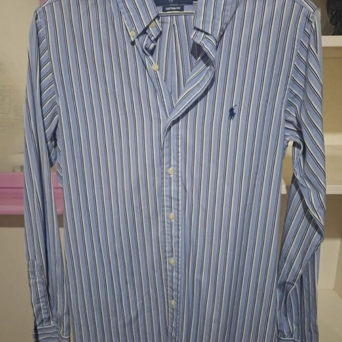 Ralph Lauren Custom Fit Men's Shirt like new, blue striped