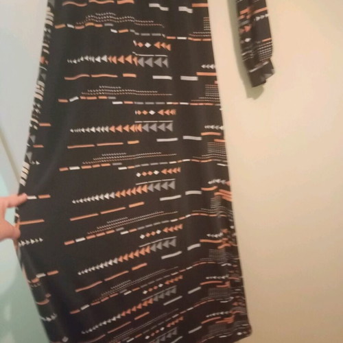 Super maxi spring/autumn dress with neckline S/M like new