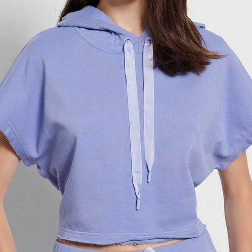 Body Talk cropped short-sleeve sweatshirt new, purple, size M