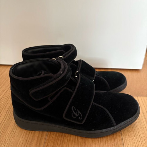 Gucci velvet ankle boots with velcro like new, black, size 36