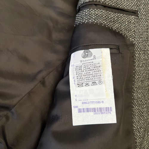 Féraud jacket new, 100% wool, size L, black and grey