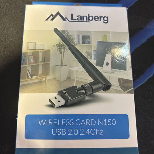 Lanberg NC-0150-WE wireless USB network adapter 150Mbps like new with detachable antenna
