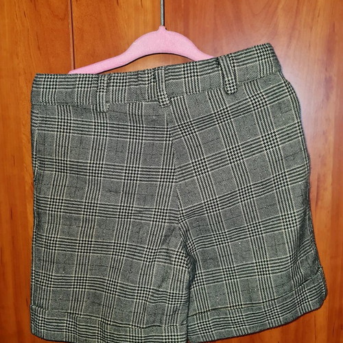 Lapin House winter shorts for 2-year-old, checkered with gold threads